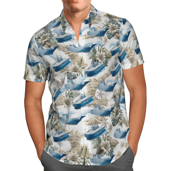 HMAS Canberra Class Landing Helicopter Dock Hawaiian Shirt And Short