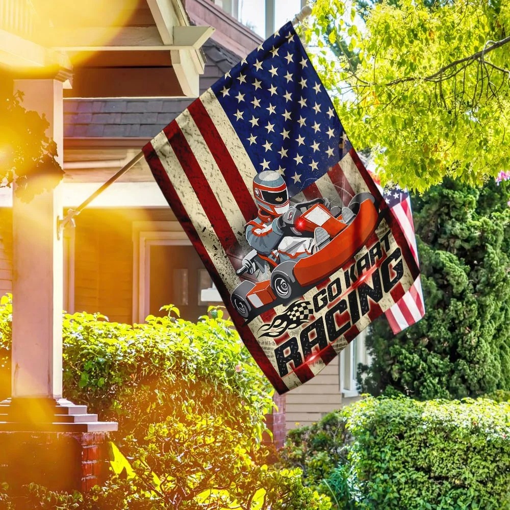 American Flag Go Kart Racing Flag 4 Go Kart Racing Flag2