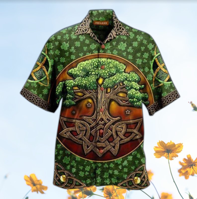 Irish tree hawaiian shirt