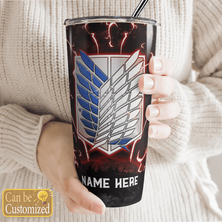 Eren Yeager Attack on Titan Custom Name Tumbler 4 22 Eren Yeager Attack on Titan Custom Name Tumbler 4