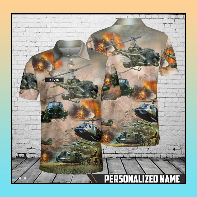 Custom Name United States Army Huey Helicopter Polo Shirt - LIMITED EDITION 5 6 Custom Name United States Army Huey Helicopter Polo Shirt 4