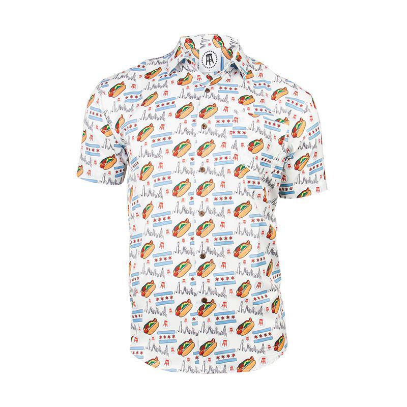 Tropical Bros X Barstool Chicago Hot Dog Hawaiian Shirt 4 22 Tropical Bros X Barstool Chicago Hot Dog Hawaiian Shirt 3