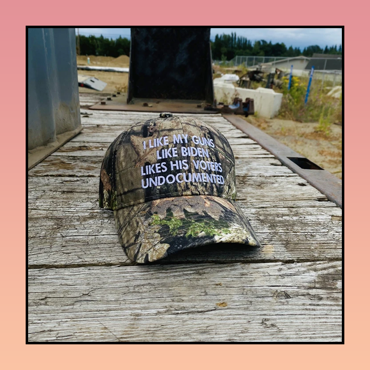 I Like My Guns Like Biden Likes His Voters Undocumented Cap Hat 4 24 I Like My Guns Like Biden Likes His Voters Undocumented Cap Hat 2