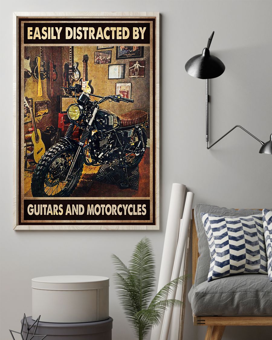 21 Easily distracted by guitars and motorcycles Vertical Poster 2