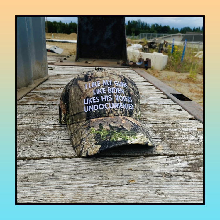 I Like My Guns Like Biden Likes His Voters Undocumented Cap Hat 3 24 I Like My Guns Like Biden Likes His Voters Undocumented Cap Hat 1