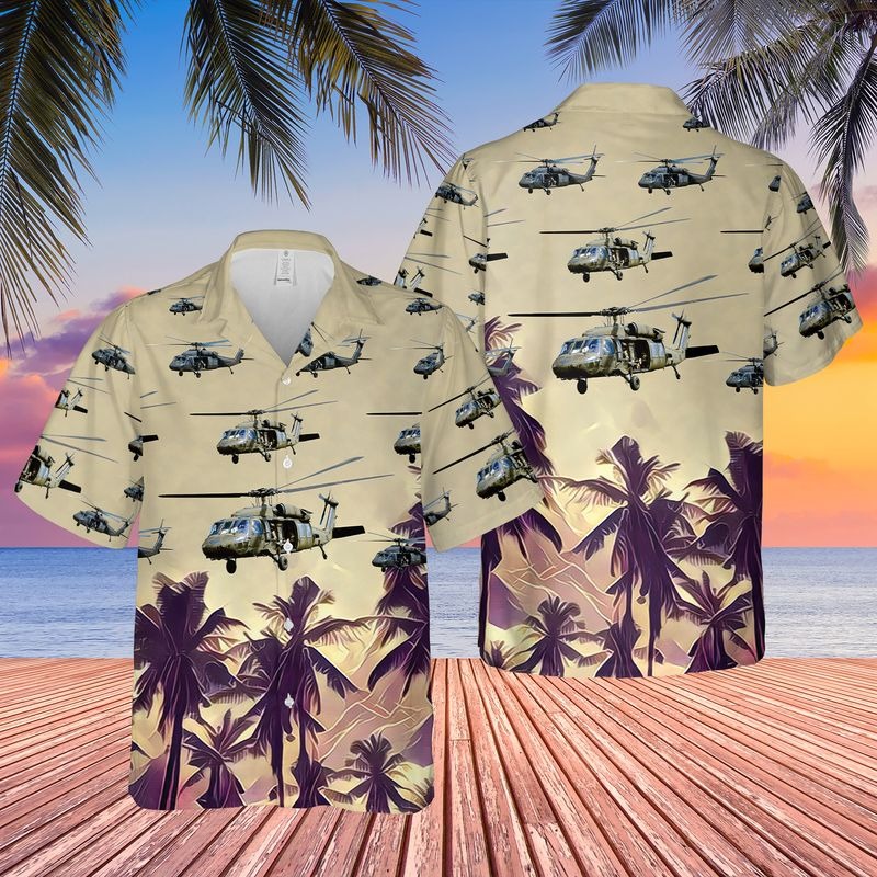 US Army Sikorsky UH60 Black Hawk Helicopter Hawaiian Shirt 3 US Army Sikorsky UH60 Black Hawk Helicopter Hawaiian Shirt