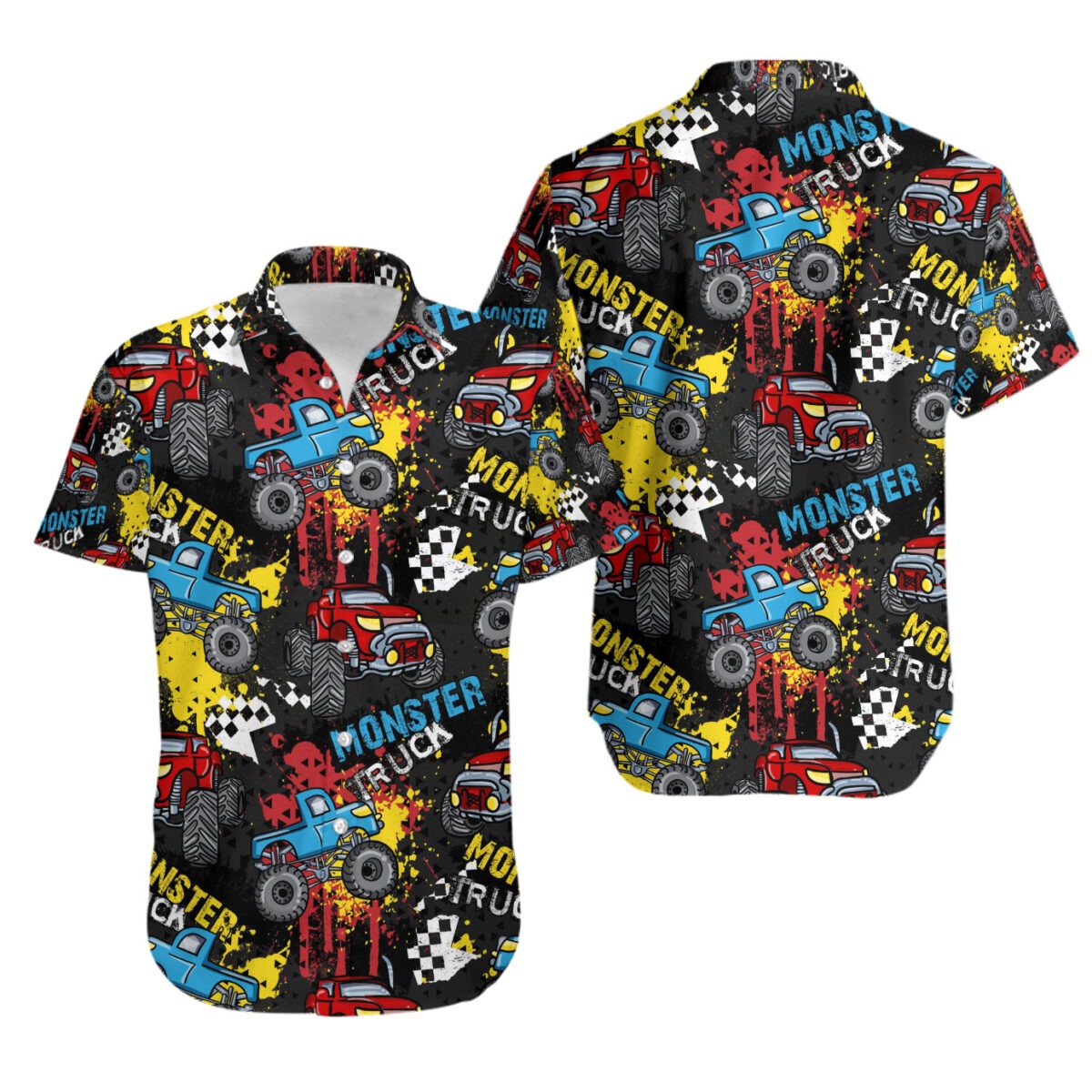 Monster Truck Hawaiian Shirt