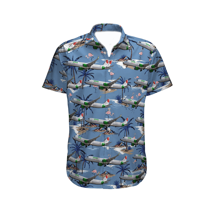 VIVAAEROBÚS AIRBUS A321 271NX Hawaiian Shirt 2 AIRBUS A321 271NX Hawaiian Shirt