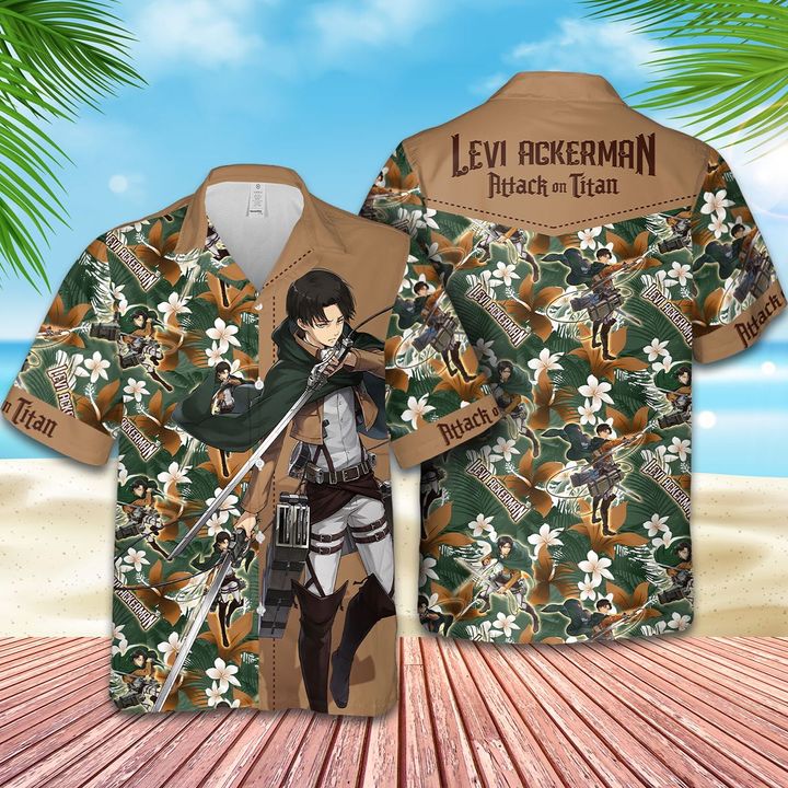 14 Levi Ackerman Attack on Titan Hawaiian shirt 1