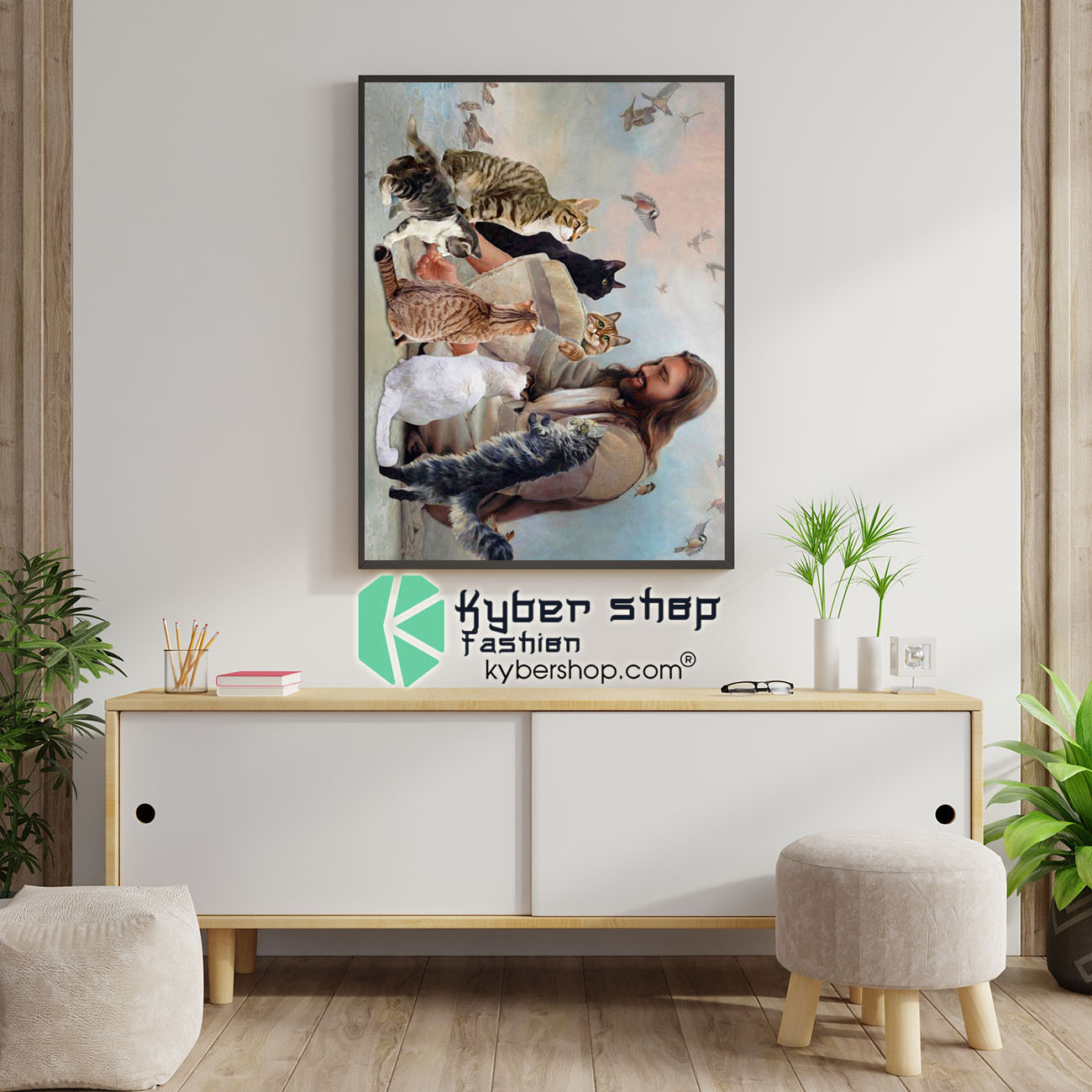 God surrounded by Cats angels Poster 4 God surrounded by Cats angels Poster 1