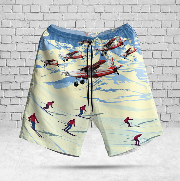 PC 6 Porter Swiss Air Force Hawaiian Shirt And Short 4 PC 6 Porter Swiss Air Force Hawaiian Shirt1