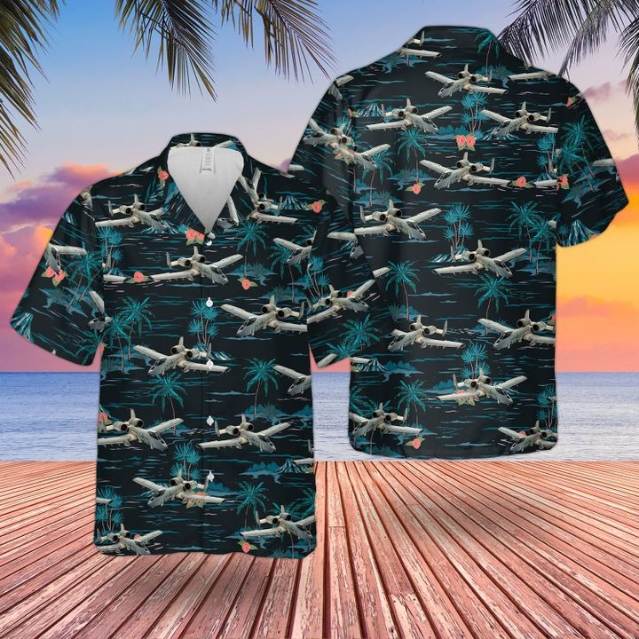 Raf Historical Fairchild Republic A10a Thunderbolt Ii Hawaiian Shirt and short