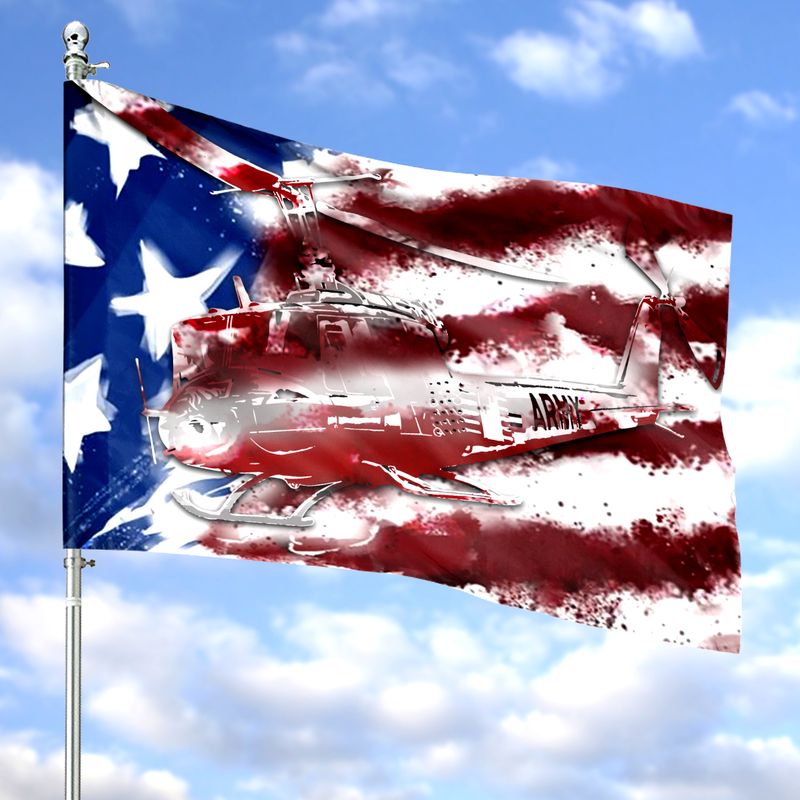 United States Army Huey Horizontal Flag 5 United States Army Huey Horizontal Flag