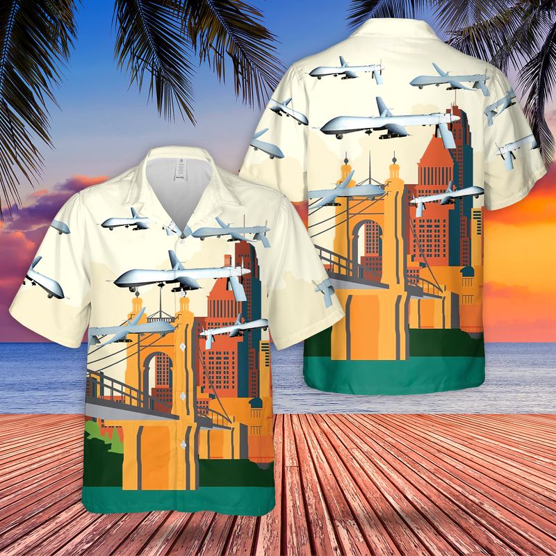 Ohio Air National Guard 178th Wing General Atomics MQ 1 Predator UAV 05 3141 Hawaiian Shirt