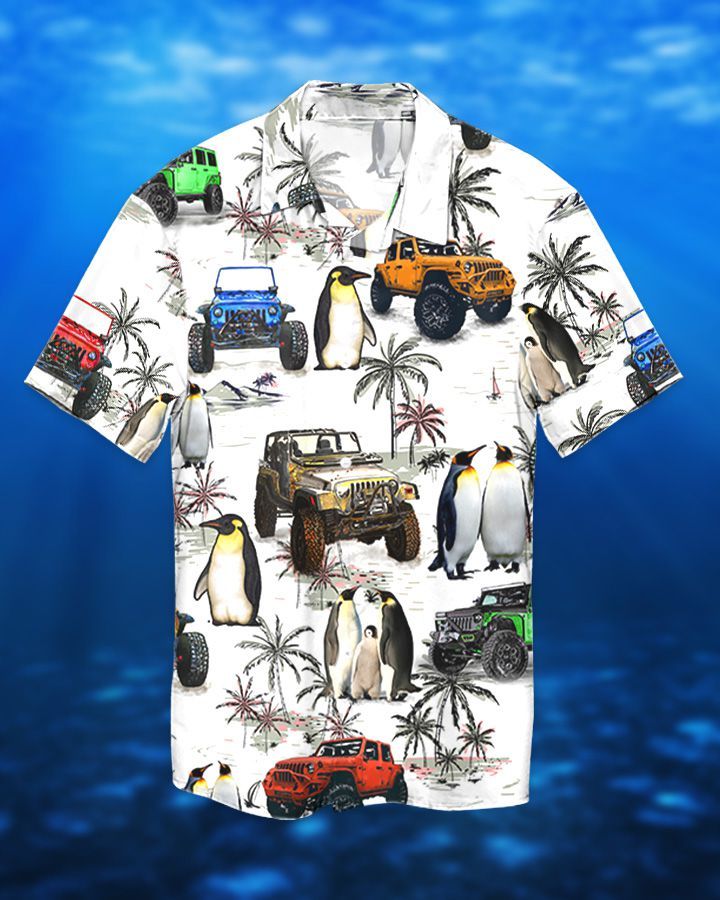 Jeep ocean peguin hawaiian shirt and short - LIMITED EDITION 10 1 Jeep ocean peguin hawaiian shirt and short 1