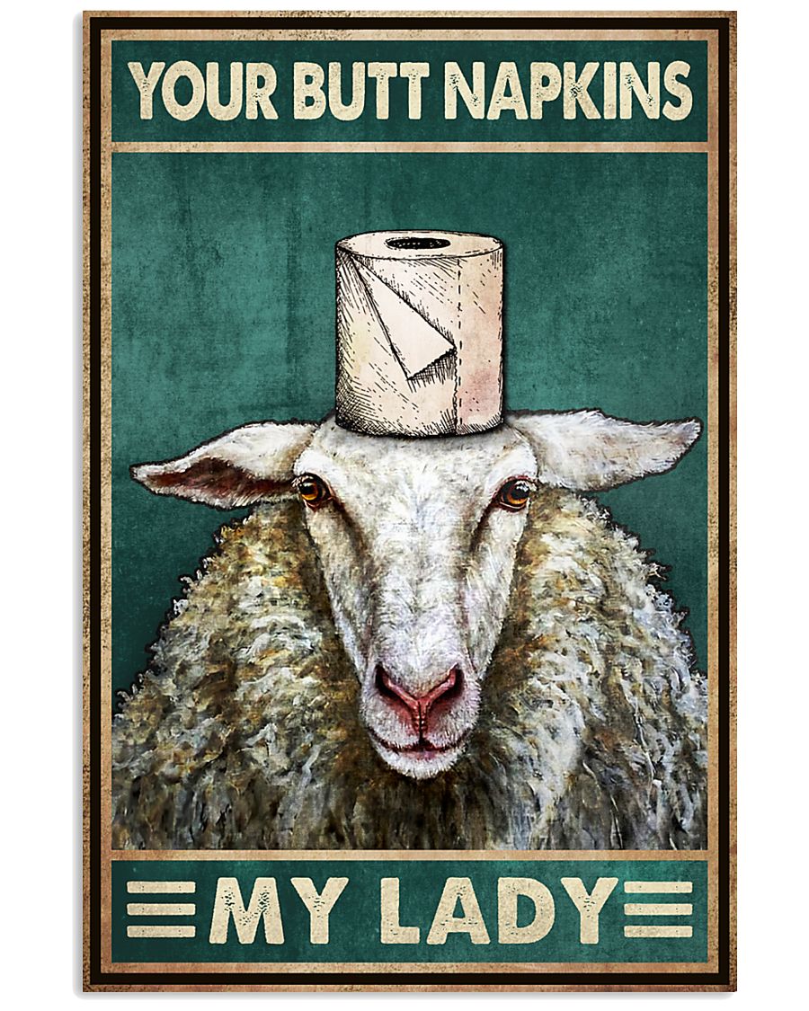 Lamb Your butt napkins my lord poster