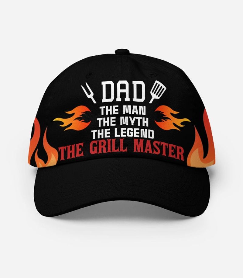 14 Dad the man the Myth the legend Grill Master Cap 1 1