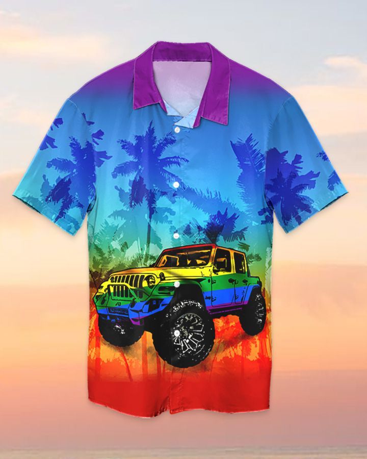 14 Jeep LGBT flag hawaiian shirt 1 1