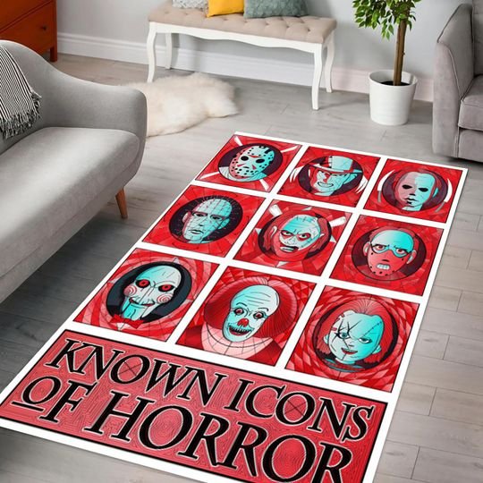 17 Known Icons Of Horror Rug 1