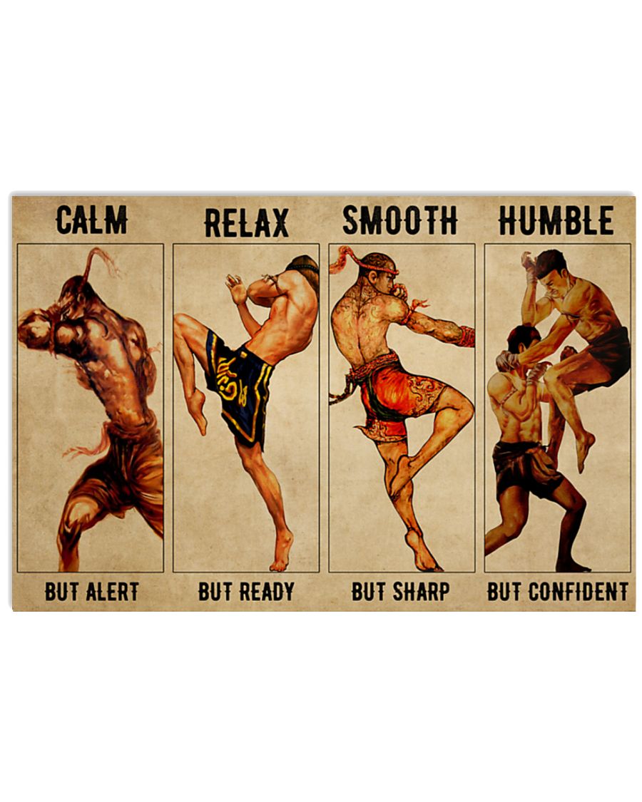 Muay Thai calm but alert poster