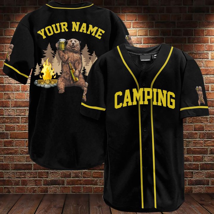 27 Bear Camping custom name baseball jersey 1