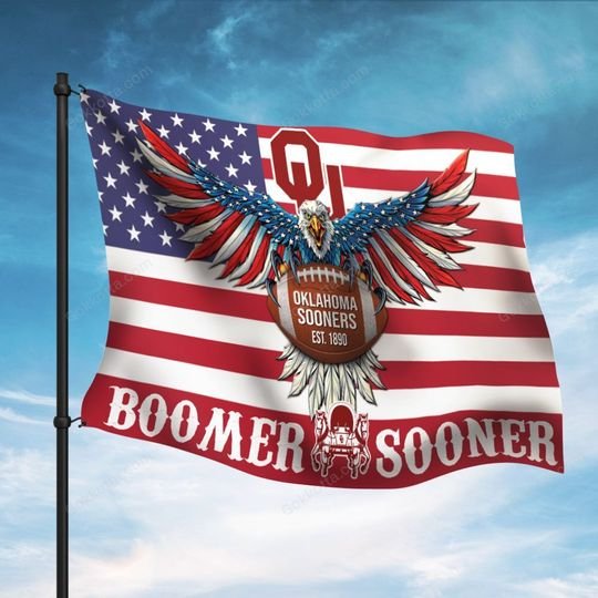 Oklahoma sooners boomer sooner flag