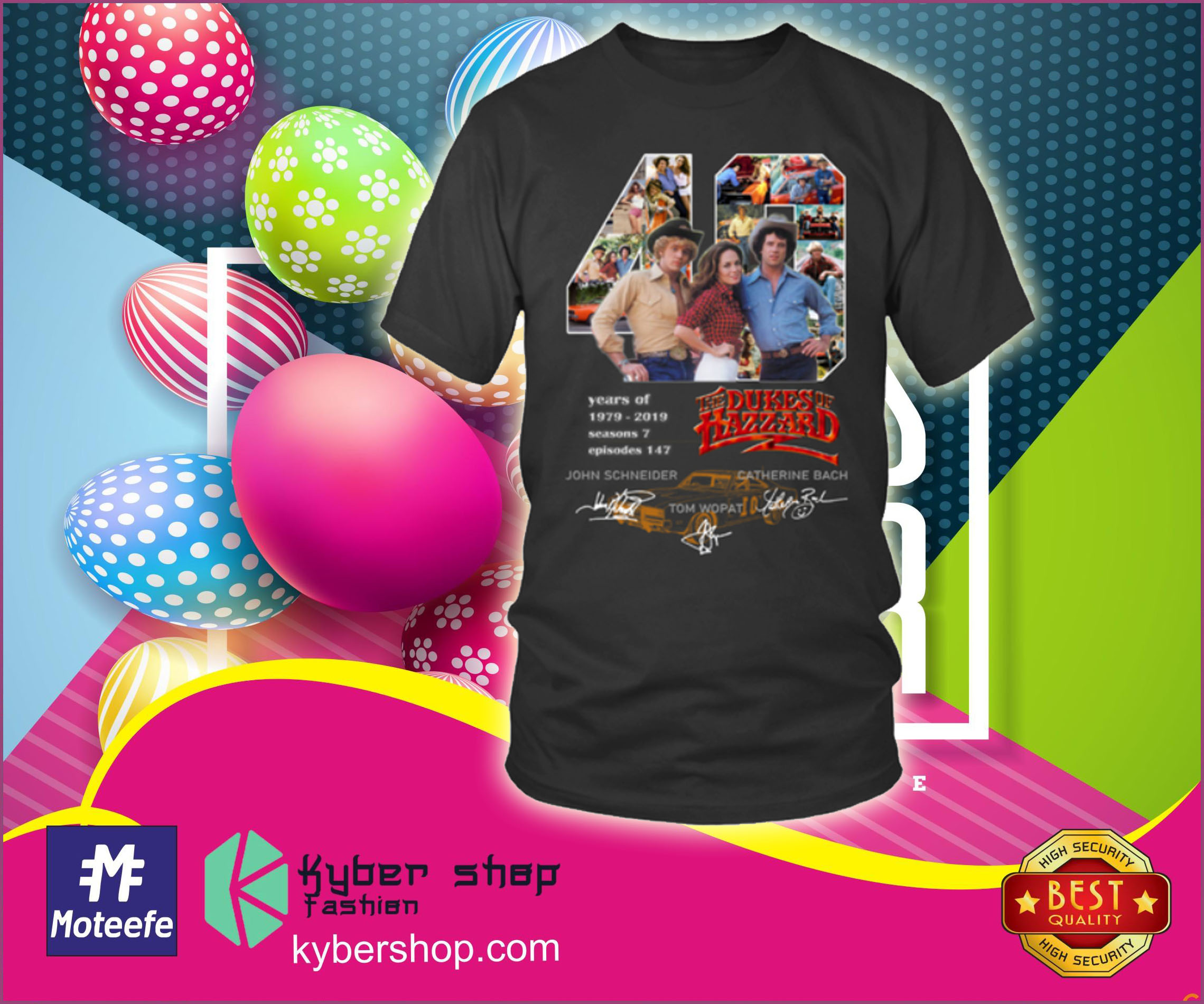 years of the Dukes of Hazzard signature shirt