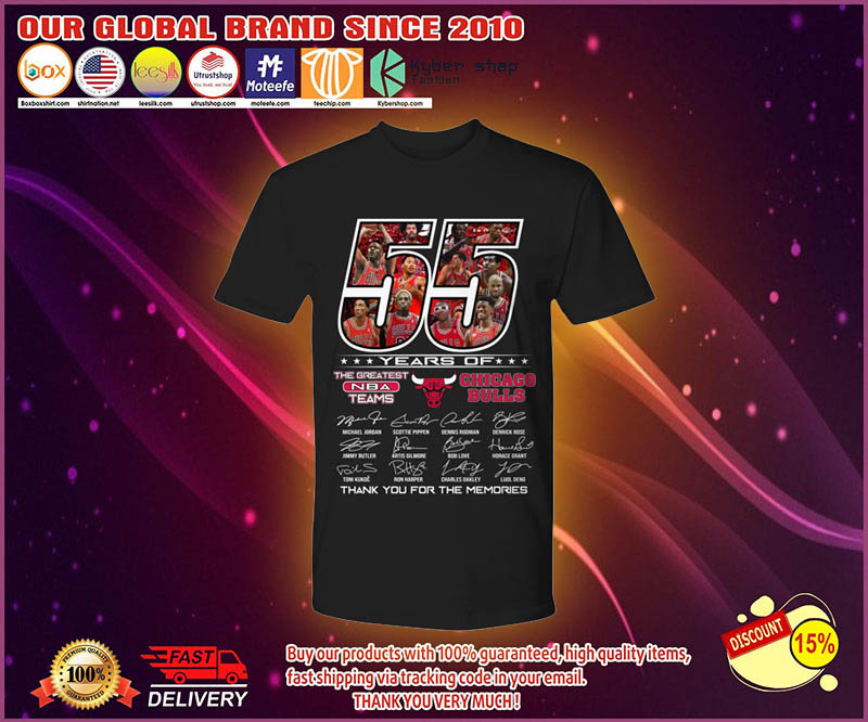 55 years of the greatest NBA teams Chicago Bulls shirt 4