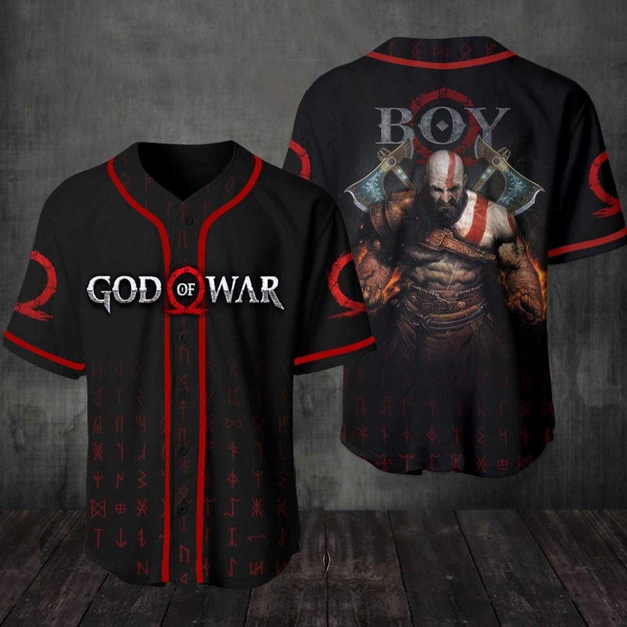 God Of War Baseball Jersey Shirt 1 God Of War Baseball Jersey Shirt