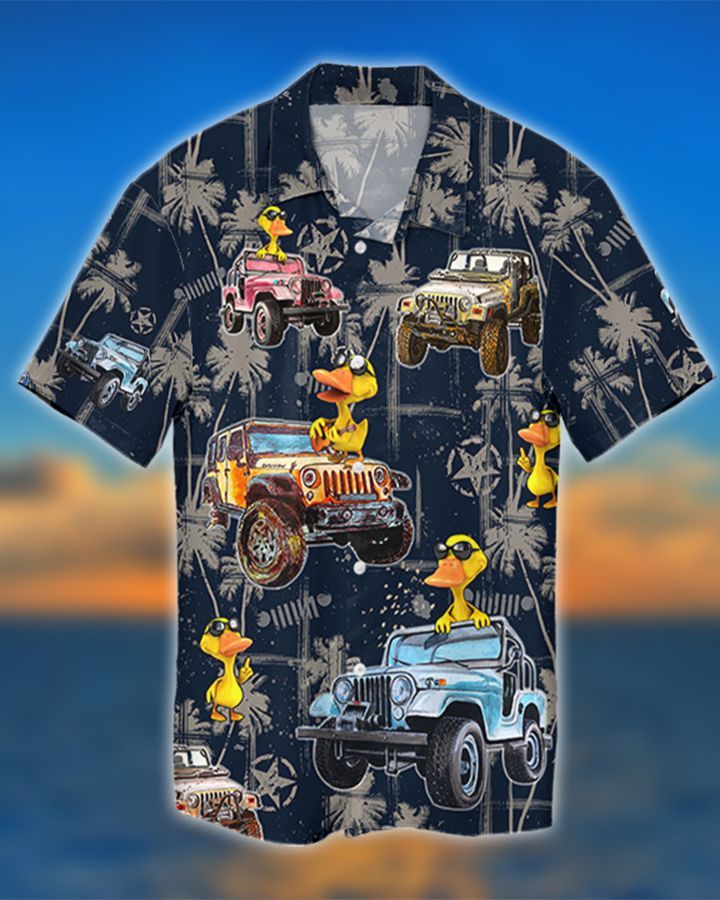 Jeep tropical navy duck hawaiian shirt and short - LIMITED EDITION 10 6 Jeep tropical navy duck hawaiian shirt and short 1 1
