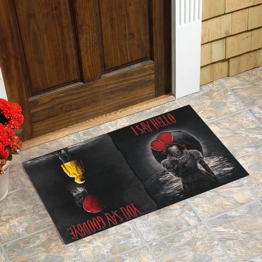 7 You Say Goodbye I Say Hello IT Pennywise In And Out Doormat 1