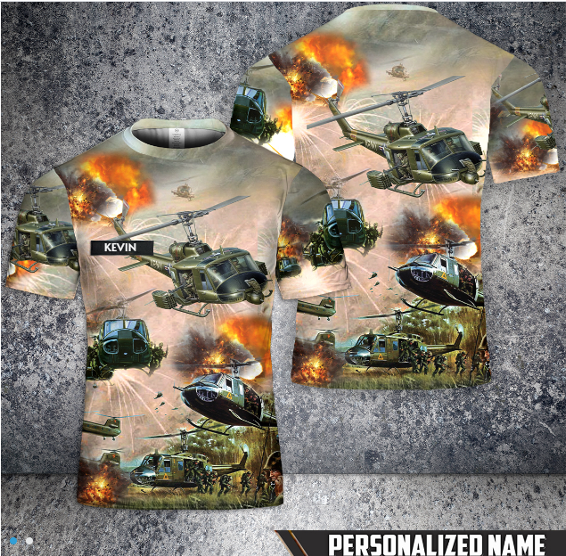 Custom Name United States Army Huey Helicopter T-Shirt - LIMITED EDITION 11 8 Custom Name United States Army Huey Helicopter T Shirt 1