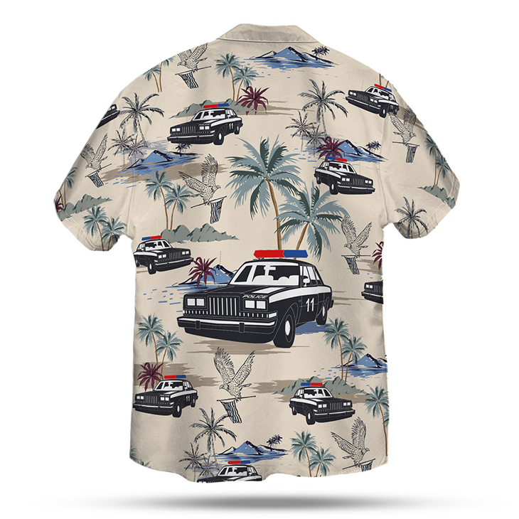 Police Cars Seamless Hawaiian Shirt And Short 5 Police Cars Seamless Pattern Hawaiian Shirt2