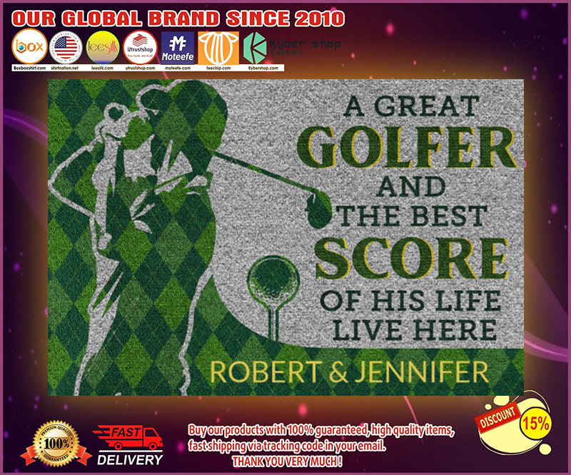 A great golfer and the best score of his life live here doormat