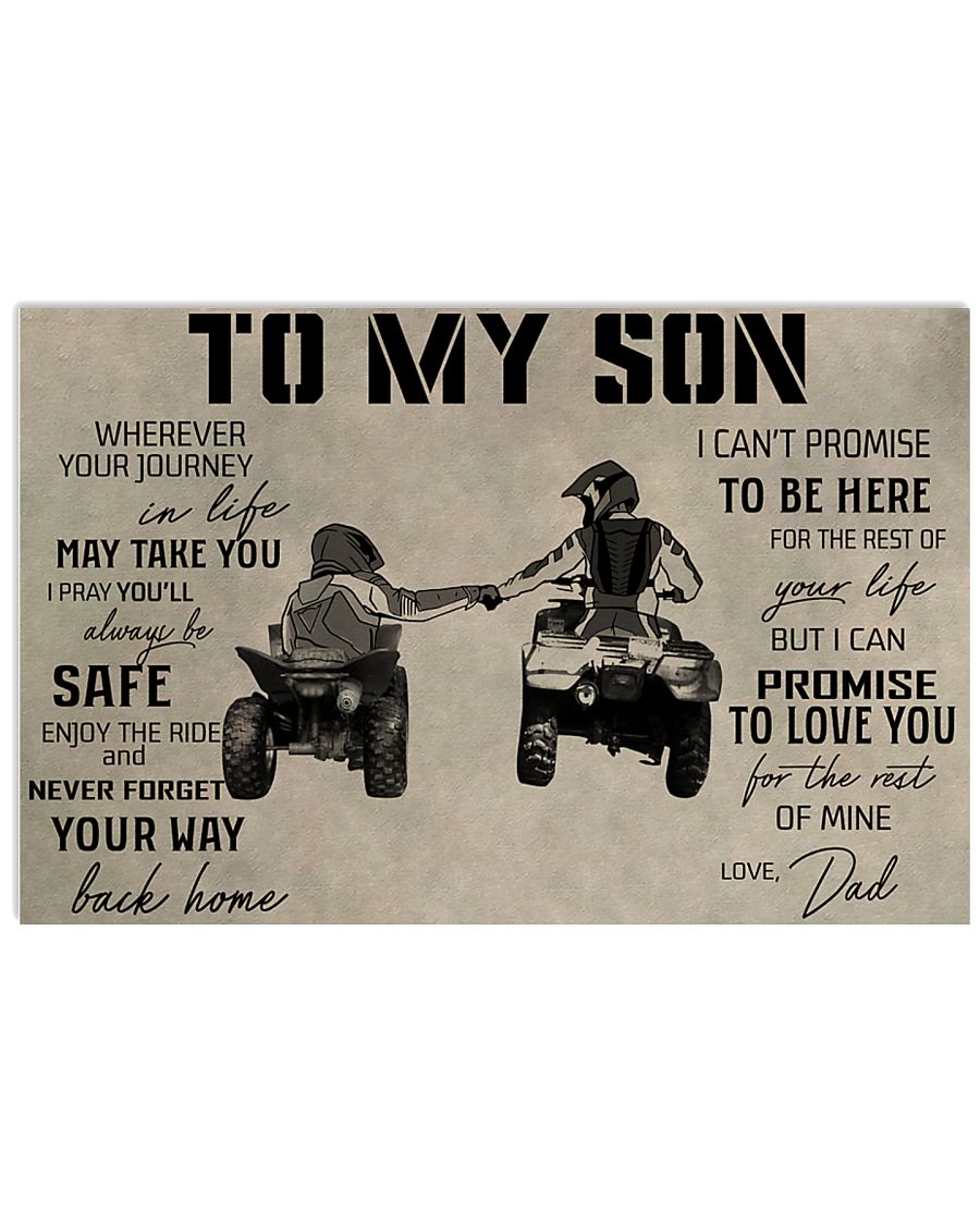 ATV All terrain vehicle To my son poster