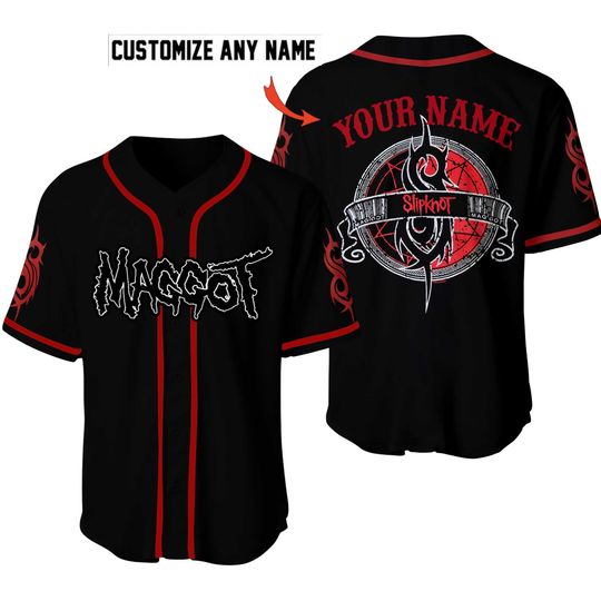 Slipknot Maggot Custom Name Baseball Jersey Shirt 3 22 Slipknot Maggot Custom Name Baseball Jersey Shirt 2