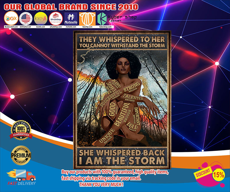 AfricaBlackgirlTheywhisperedtoheryoucannotwithstandthestormposter