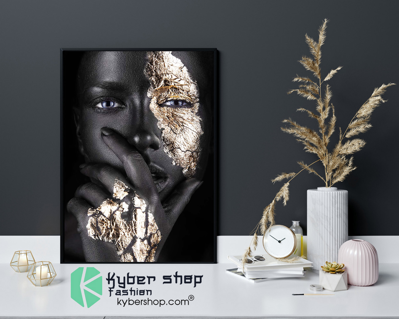 African Black and gold woman poster 4