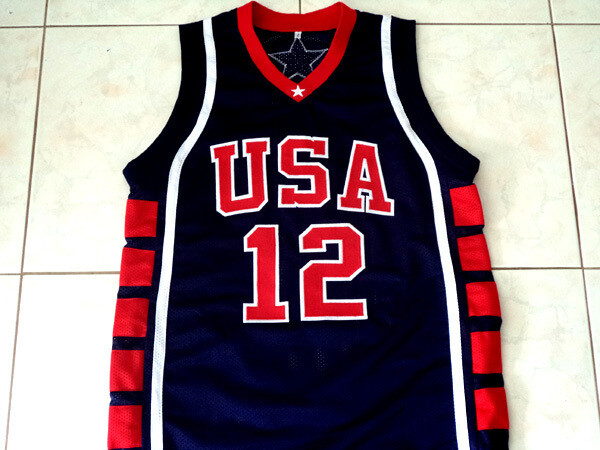 Amare Stoudemire 12 Team USA Basketball Jersey Navy Blue1