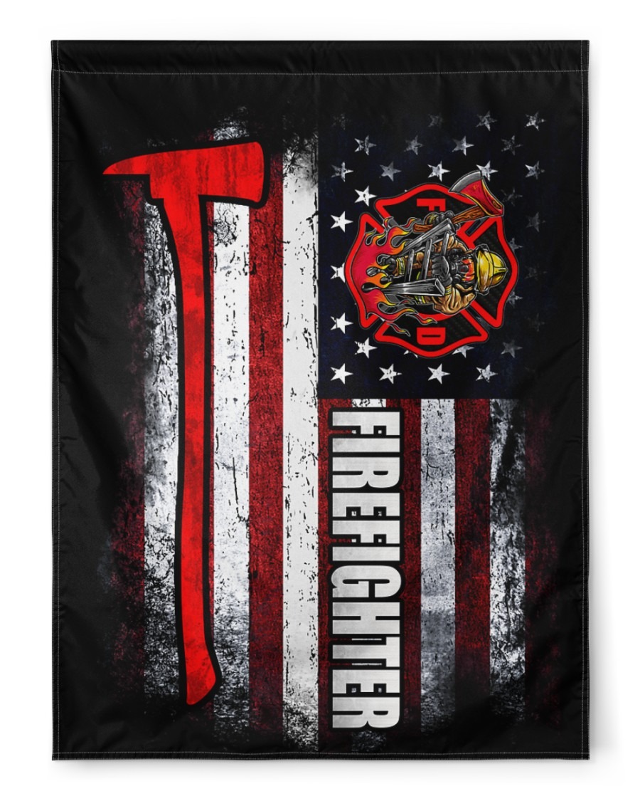 American Firefighter house and garden flag