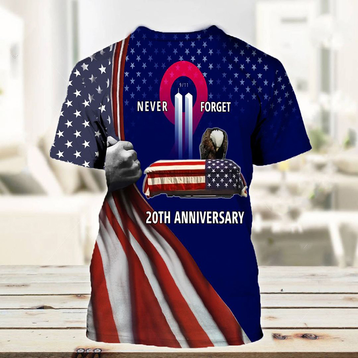 American Flag Never Forget 20th Anniversary 3d Hoodie And T Shirt6