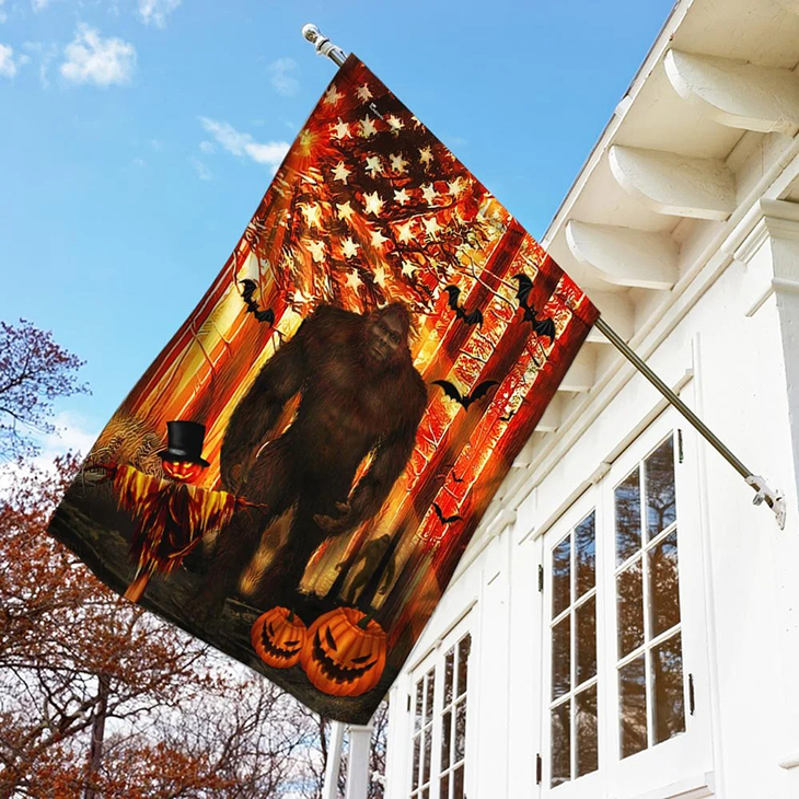 American Halloween Bigfoot Into The Forest Flag 4 American Halloween Bigfoot Into The Forest Flag2