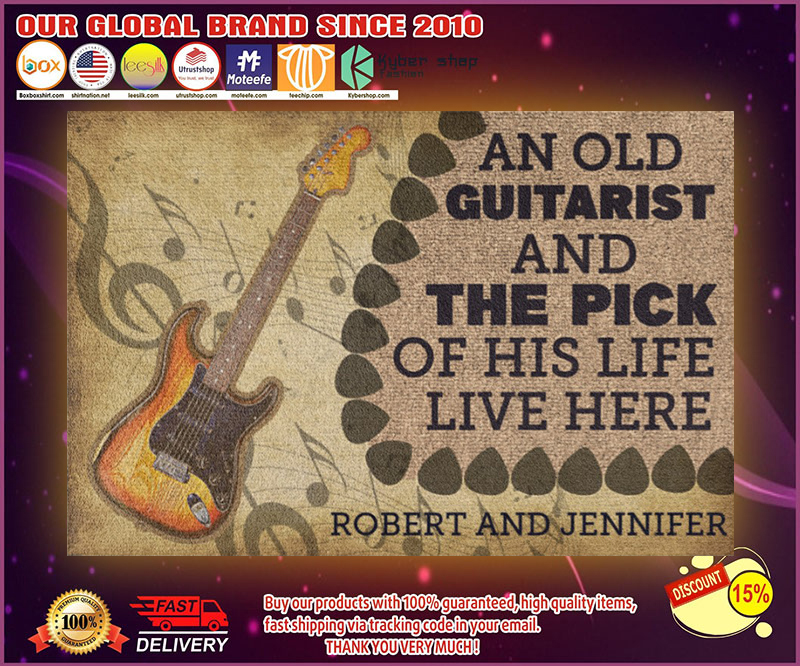 An old guitarist and the pick of his life live here doormat