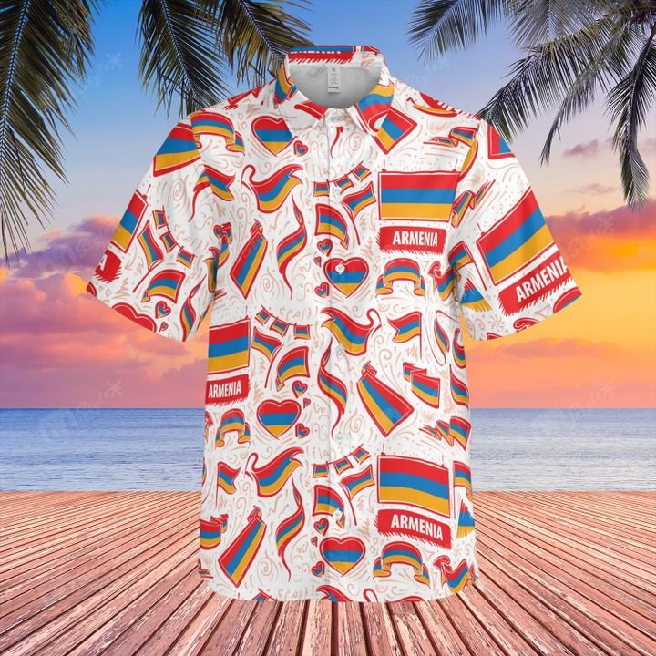 Armenia flag hawaiian shirt and short 3