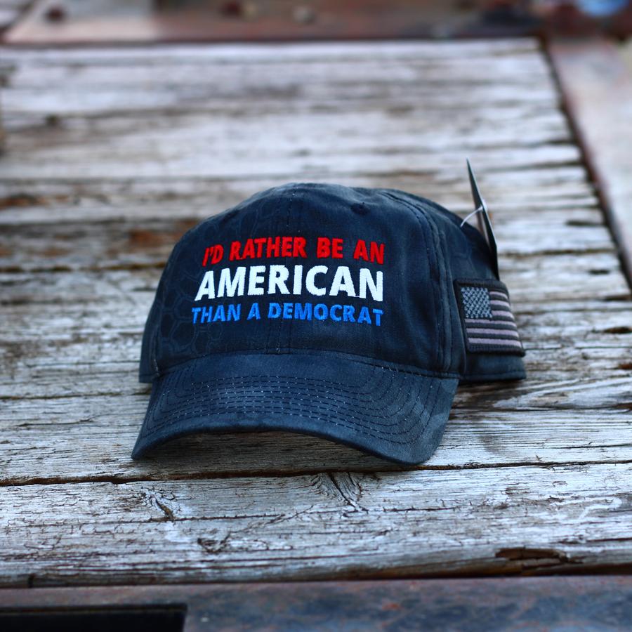 Id Rather Be An American Than A Democrat Hat Cap
