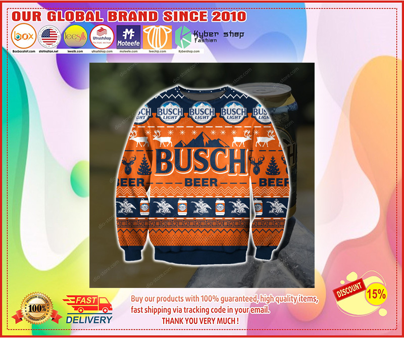 BUSCH BEER KNITTING PATTERN SWEATER