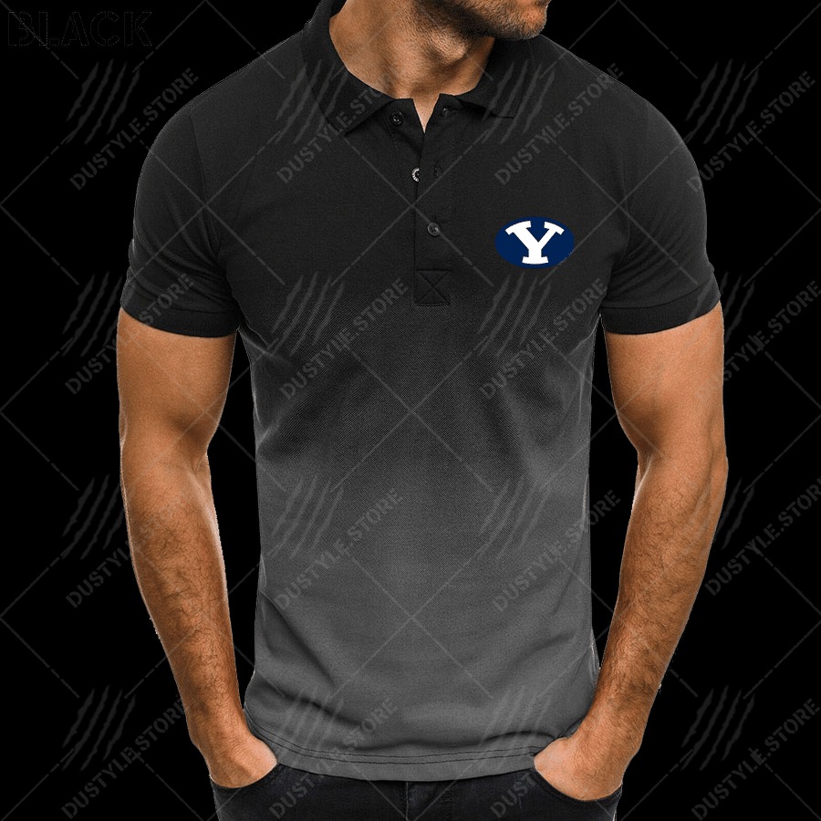 BYU Cougars football men gradient polo shirt