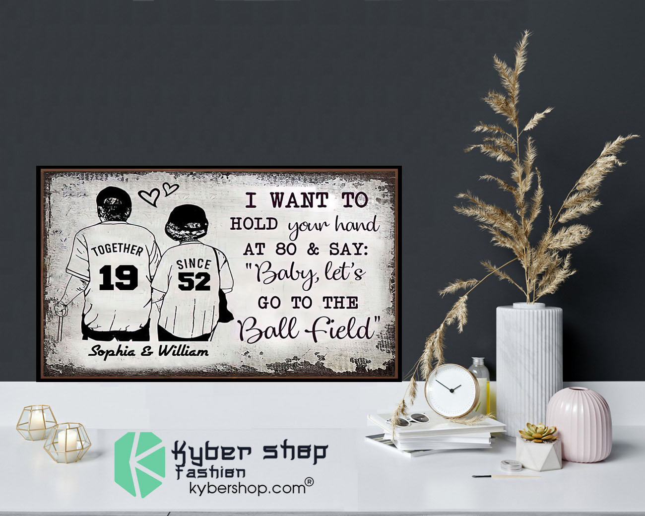 Baseball I want to hold your hand at 80 and say baby lets go to the ball field poster9