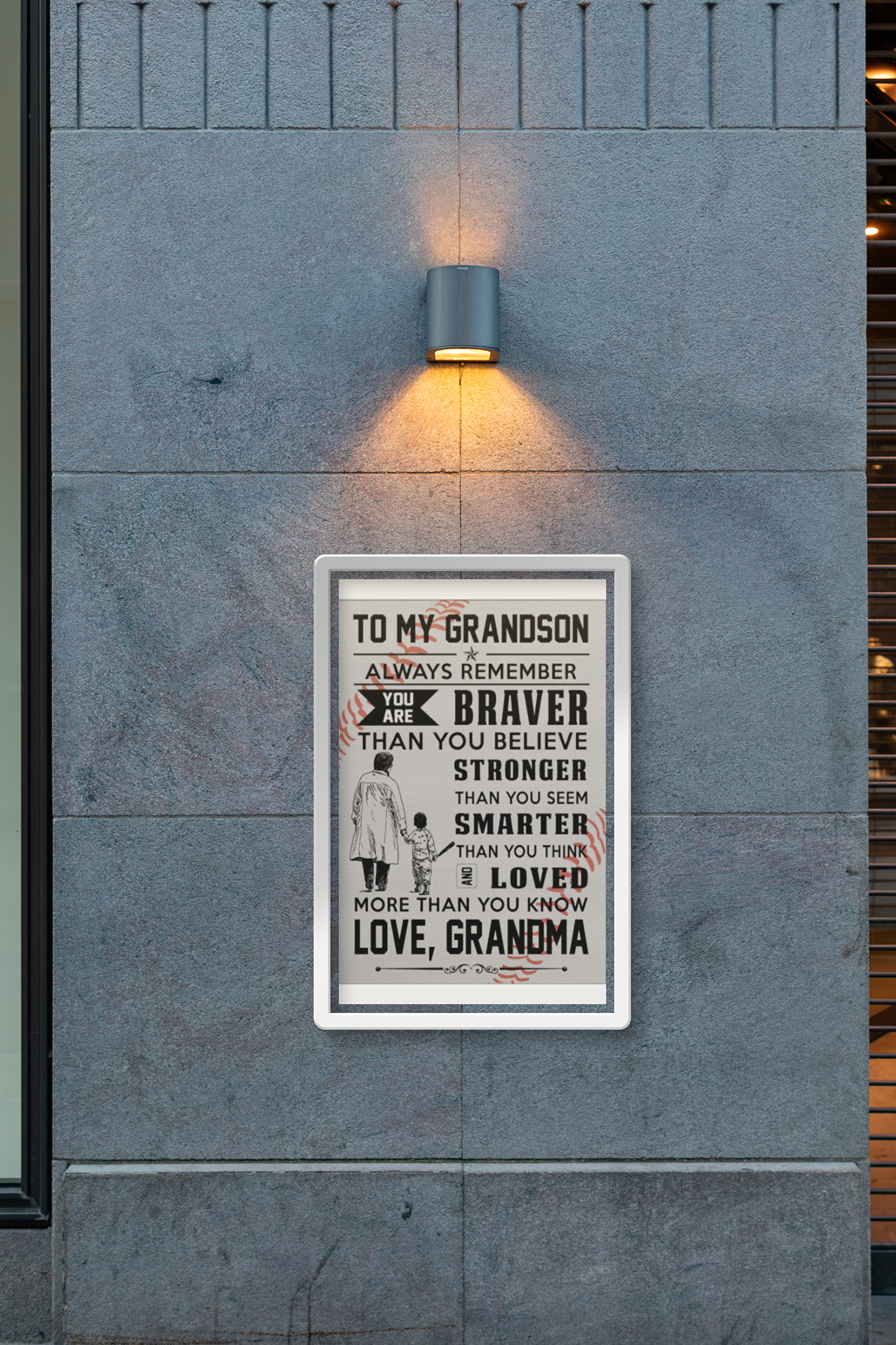 BaseballtomygrandsonAlwaysrememberyouarebraveposter