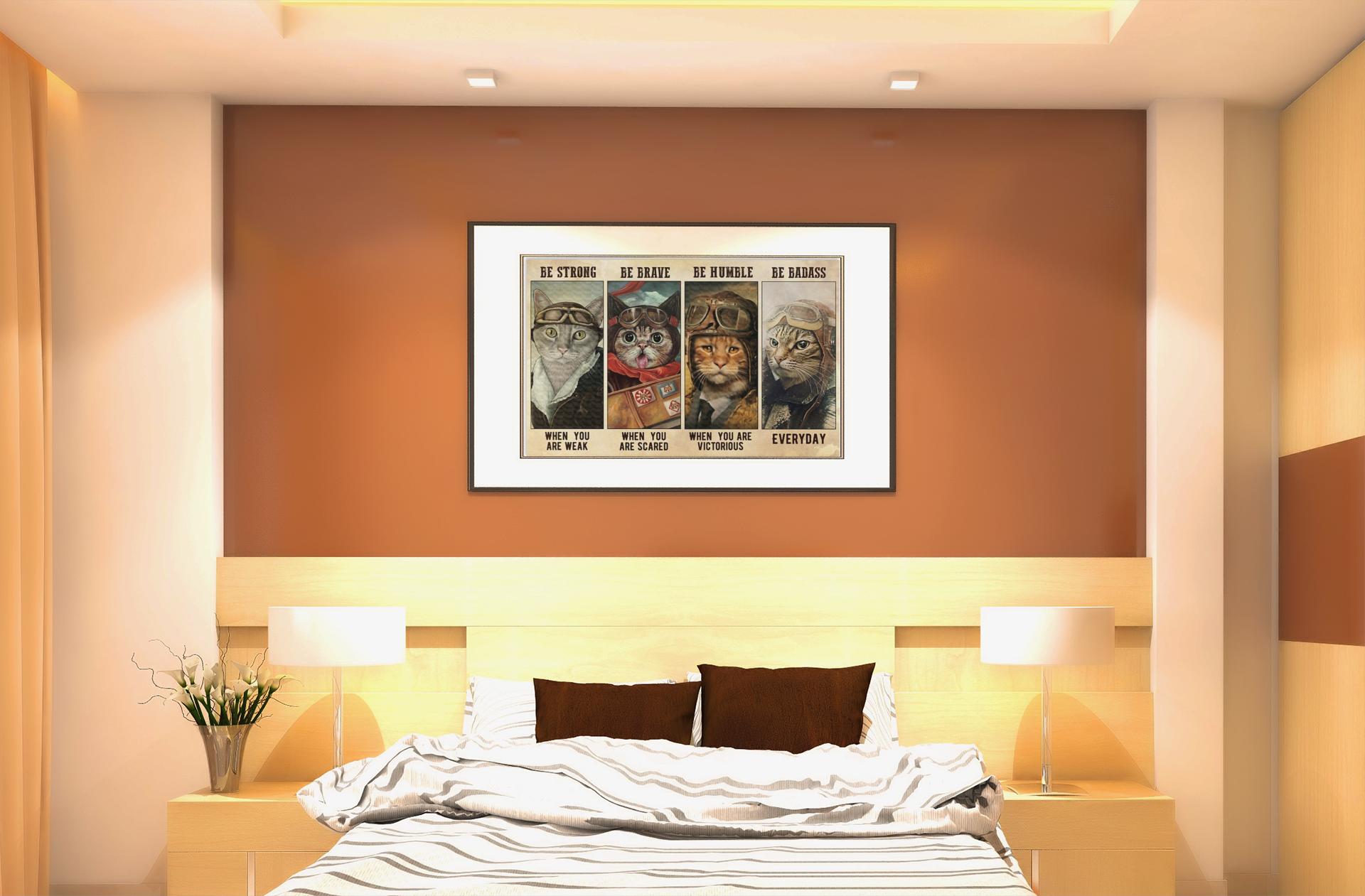 Be strong be brave be human Pilot Cat poster